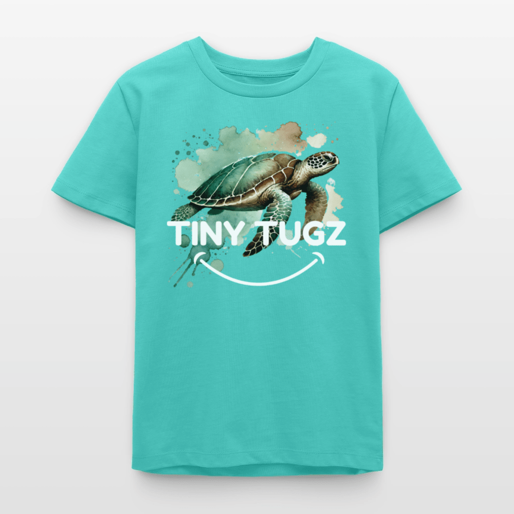 Organic Cotton Teen T-Shirt (Watercolour Art Turtle) - Tiny Tugz™
