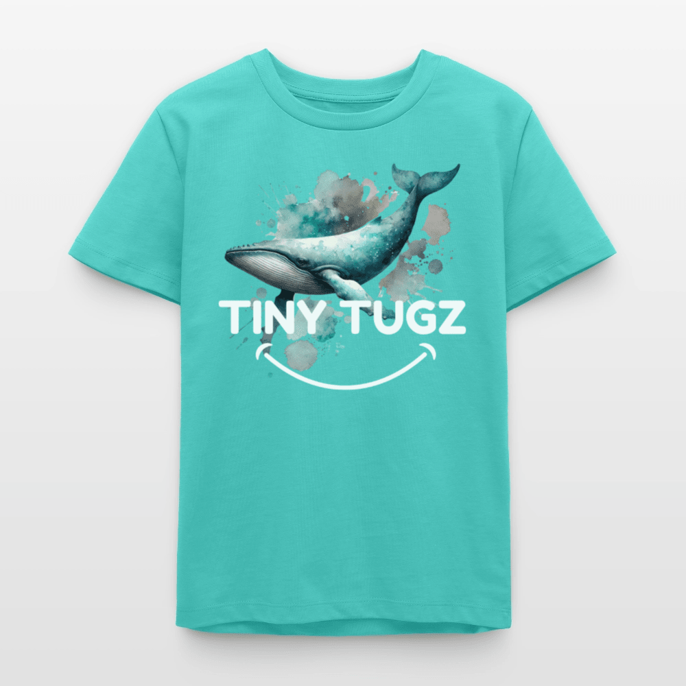 Organic Cotton Teen T-Shirt (Watercolour Art Whale) - Tiny Tugz™