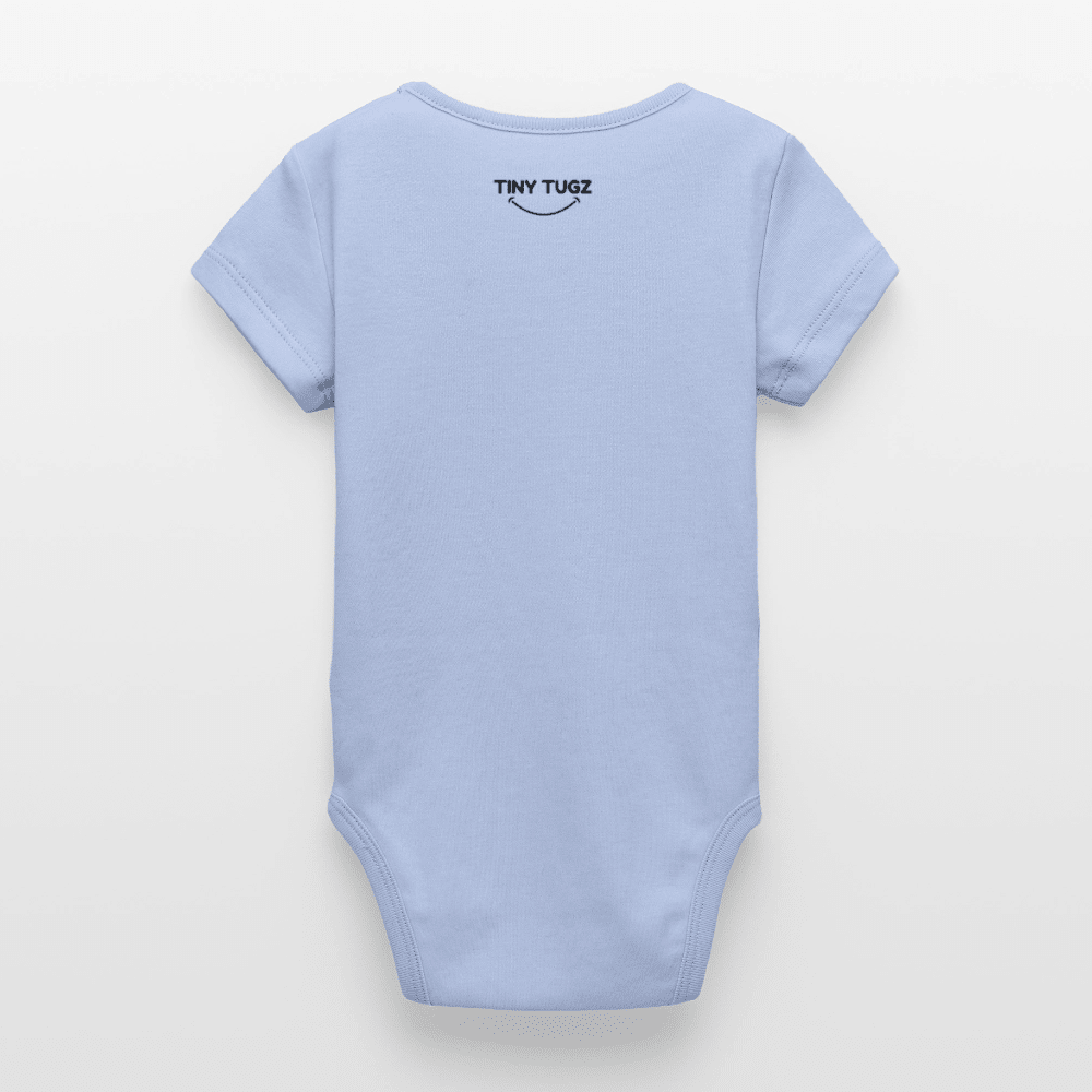 Organic Short - Sleeved Baby Bodysuit (3D Dino Illustration) - Tiny Tugz™