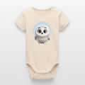 Organic Short-Sleeved Baby Bodysuit (3D Owl Illustration) - Tiny Tugz™