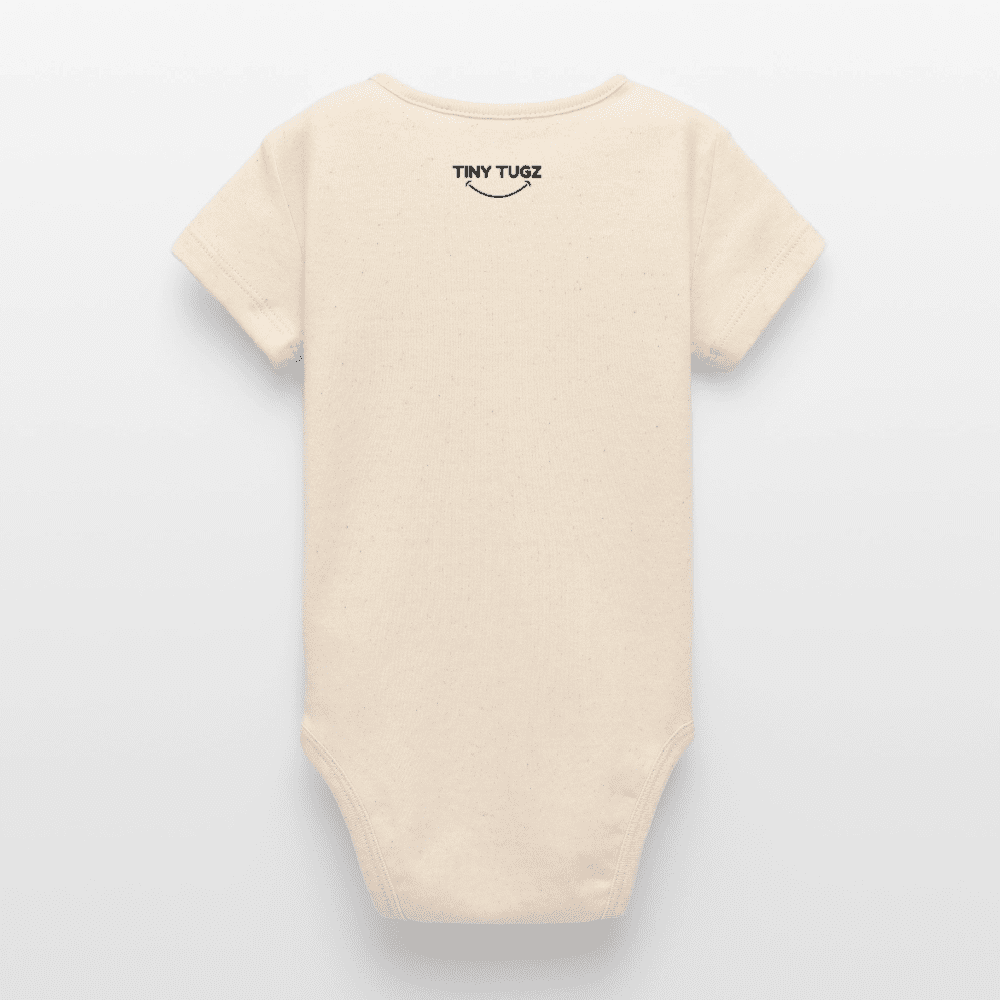 Organic Short - Sleeved Baby Bodysuit (Bear Thread Art) - Tiny Tugz™