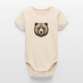 Organic Short-Sleeved Baby Bodysuit (Bear Thread Art) - Tiny Tugz™