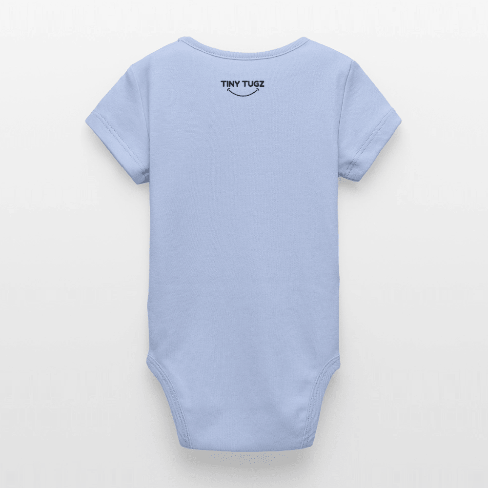Organic Short-Sleeved Baby Bodysuit (Bunny Thread Art) - Tiny Tugz™