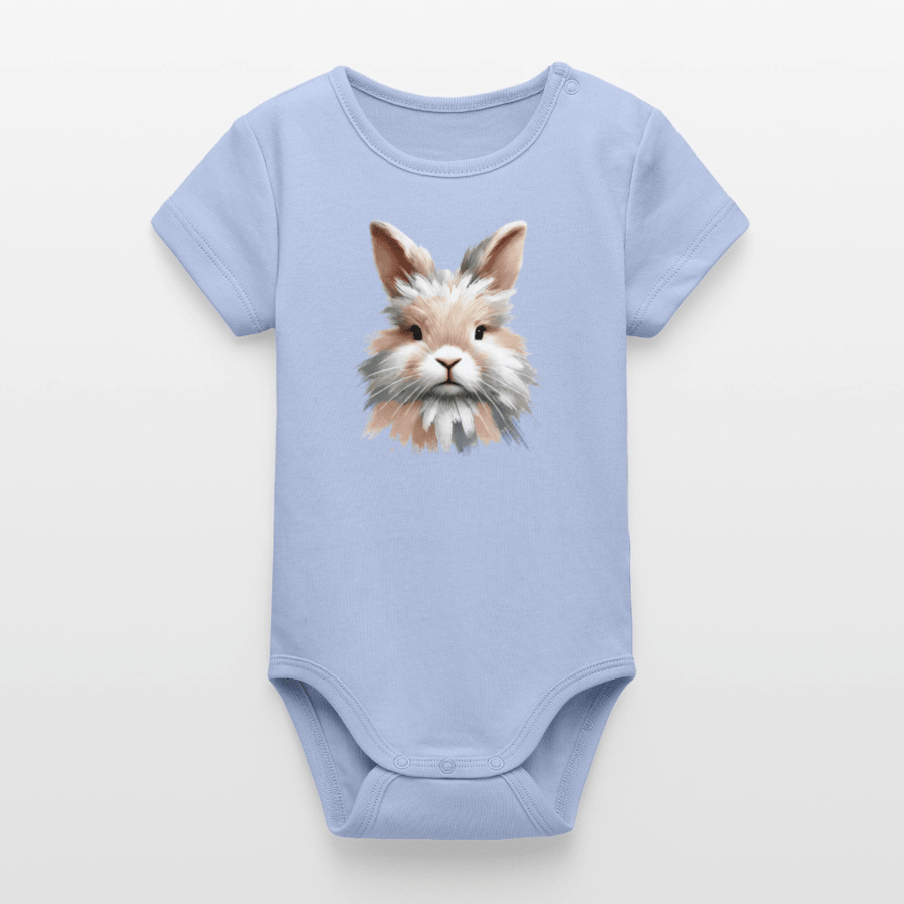 Organic Short - Sleeved Baby Bodysuit (Canvas Bunny) - Tiny Tugz™