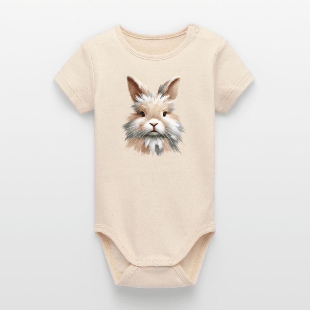 Organic Short - Sleeved Baby Bodysuit (Canvas Bunny) - Tiny Tugz™