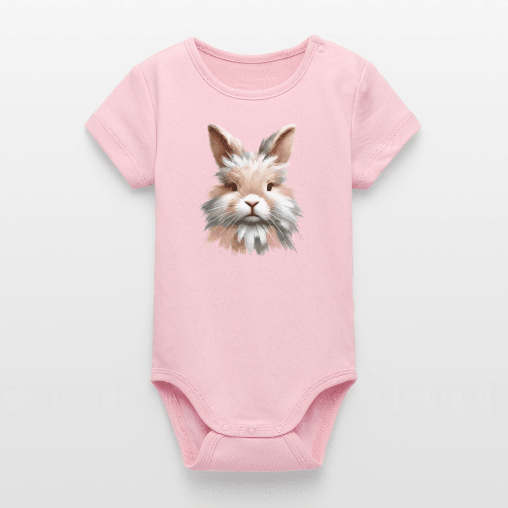 Organic Short-Sleeved Baby Bodysuit (Canvas Bunny) - Tiny Tugz™
