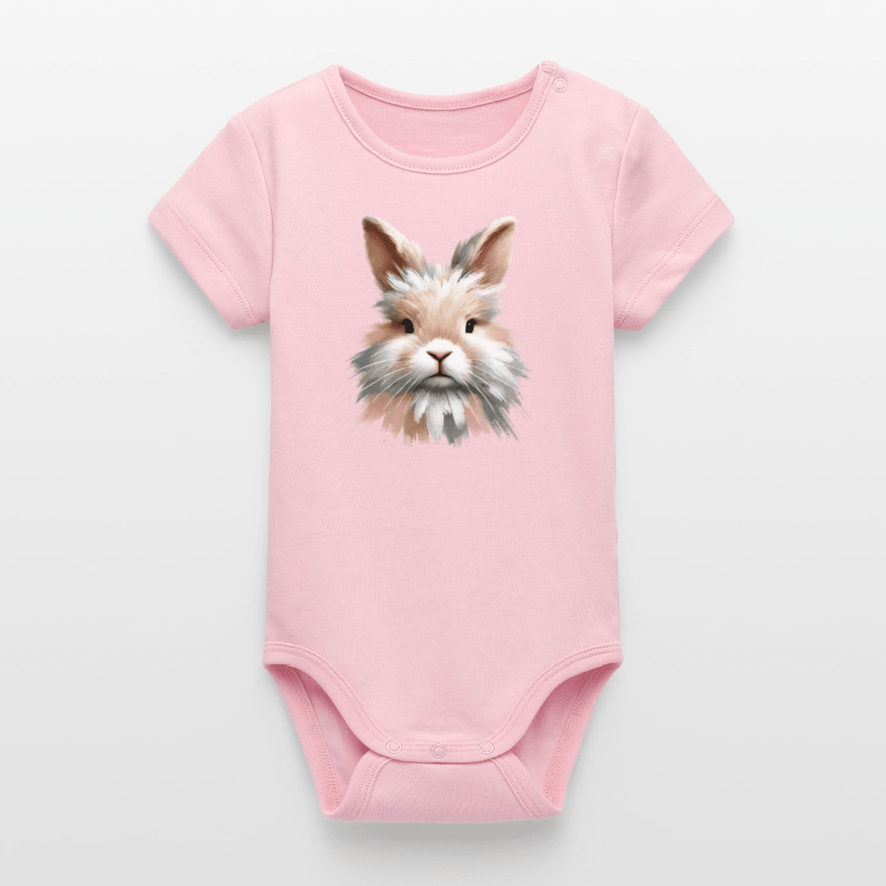 Organic Short - Sleeved Baby Bodysuit (Canvas Bunny) - Tiny Tugz™