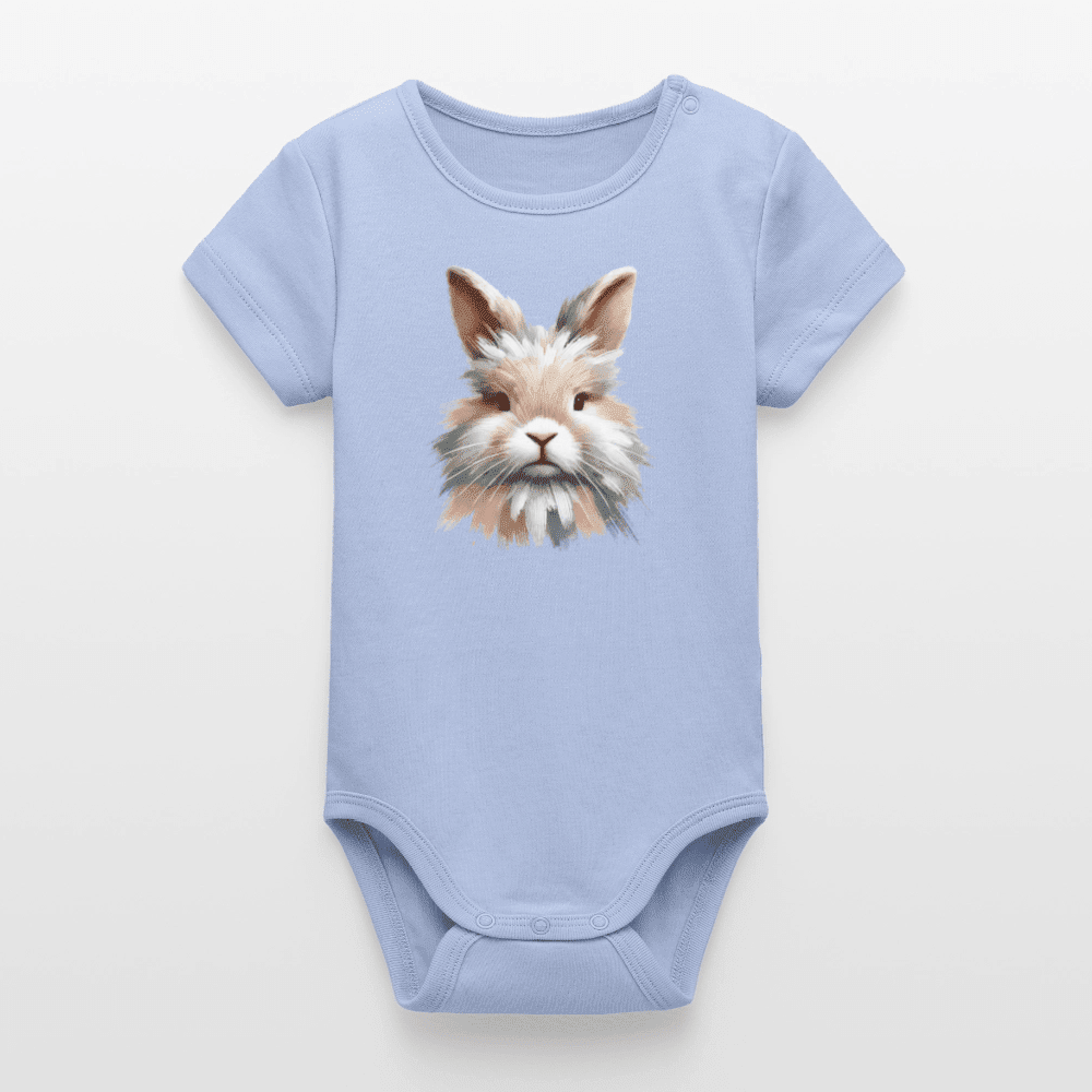 Organic Short-Sleeved Baby Bodysuit (Canvas Bunny) - Tiny Tugz™