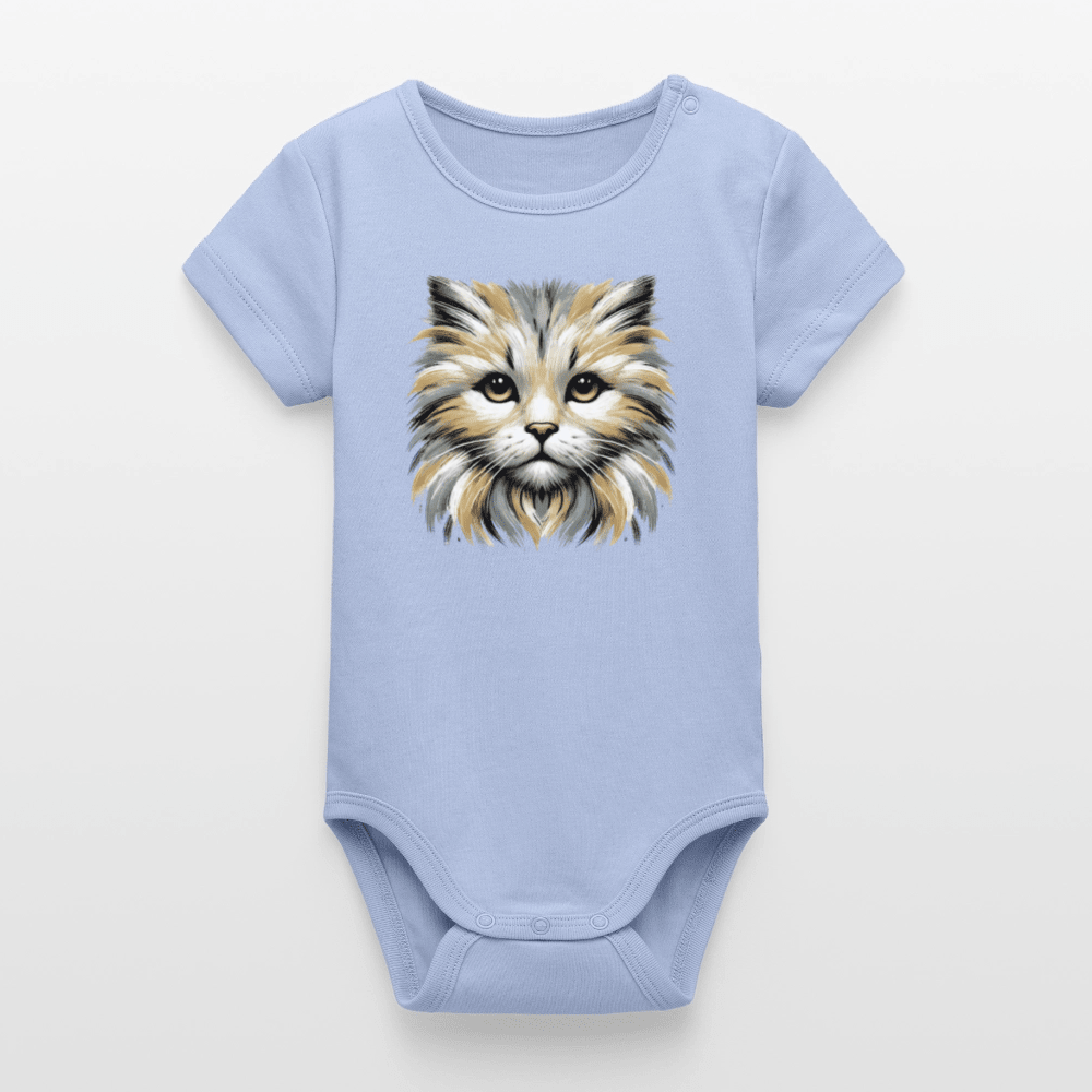 Organic Short - Sleeved Baby Bodysuit (Canvas Cat) - Tiny Tugz™