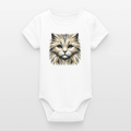 Organic Short - Sleeved Baby Bodysuit (Canvas Cat) - Tiny Tugz™