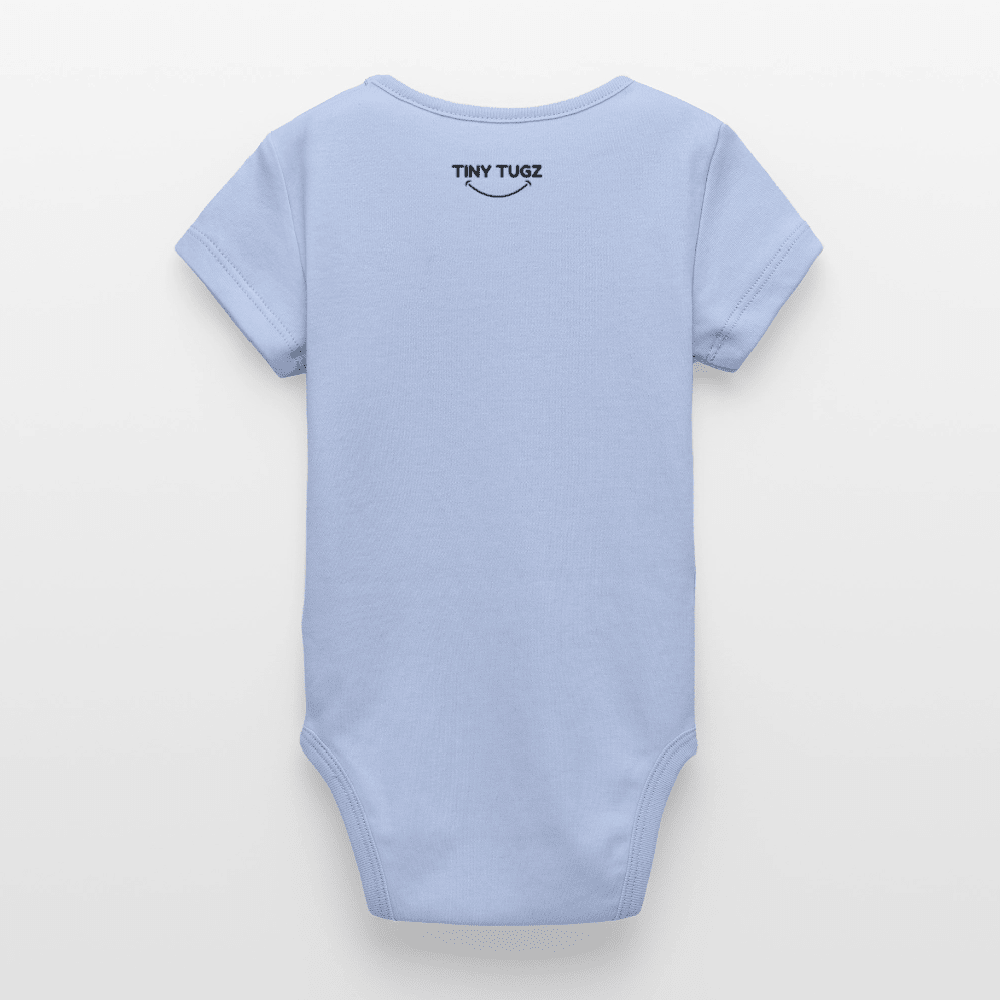Organic Short-Sleeved Baby Bodysuit (Canvas Dolphin) - Tiny Tugz™