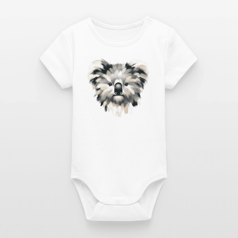 Organic Short-Sleeved Baby Bodysuit (Canvas Koala) - Tiny Tugz™
