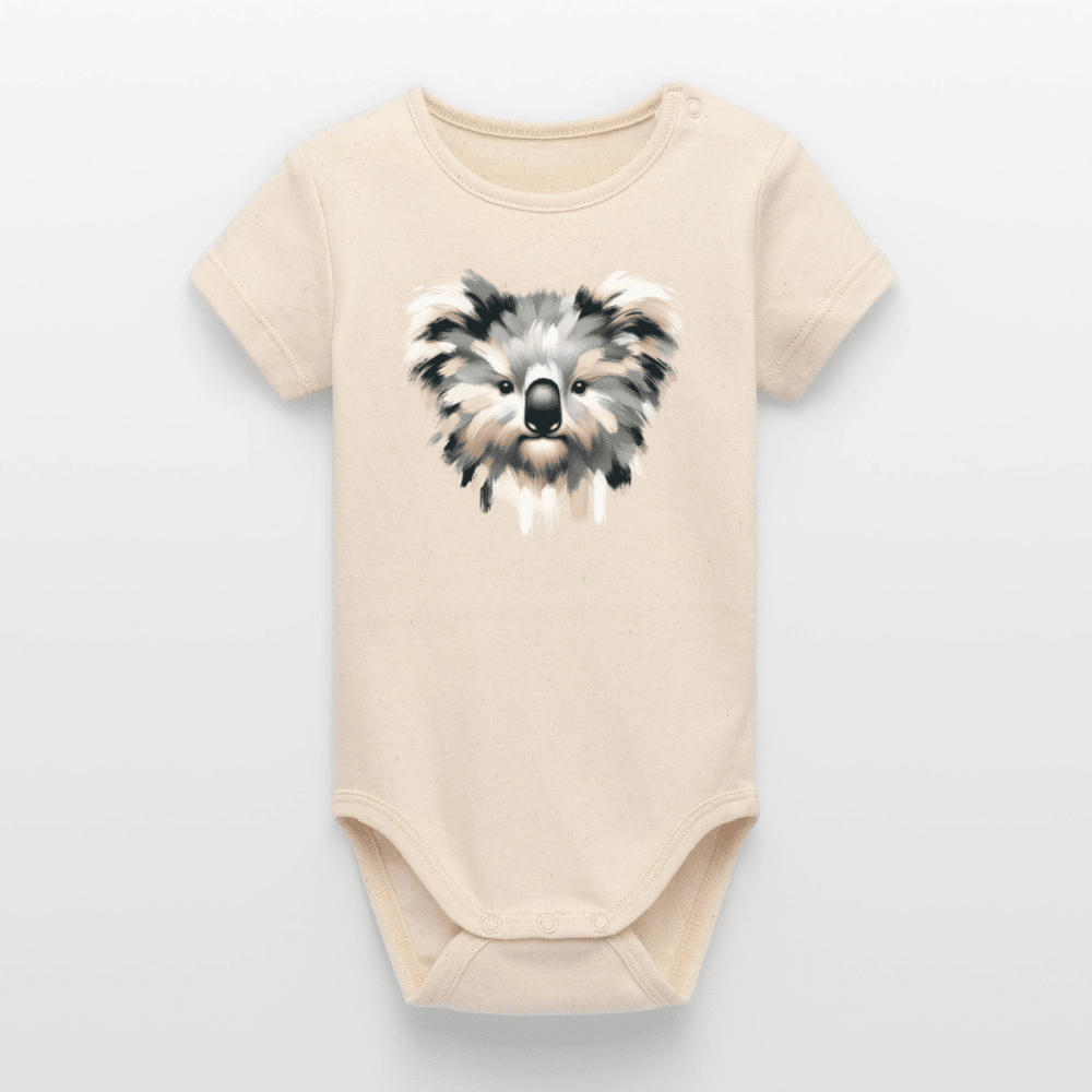 Organic Short - Sleeved Baby Bodysuit (Canvas Koala) - Tiny Tugz™
