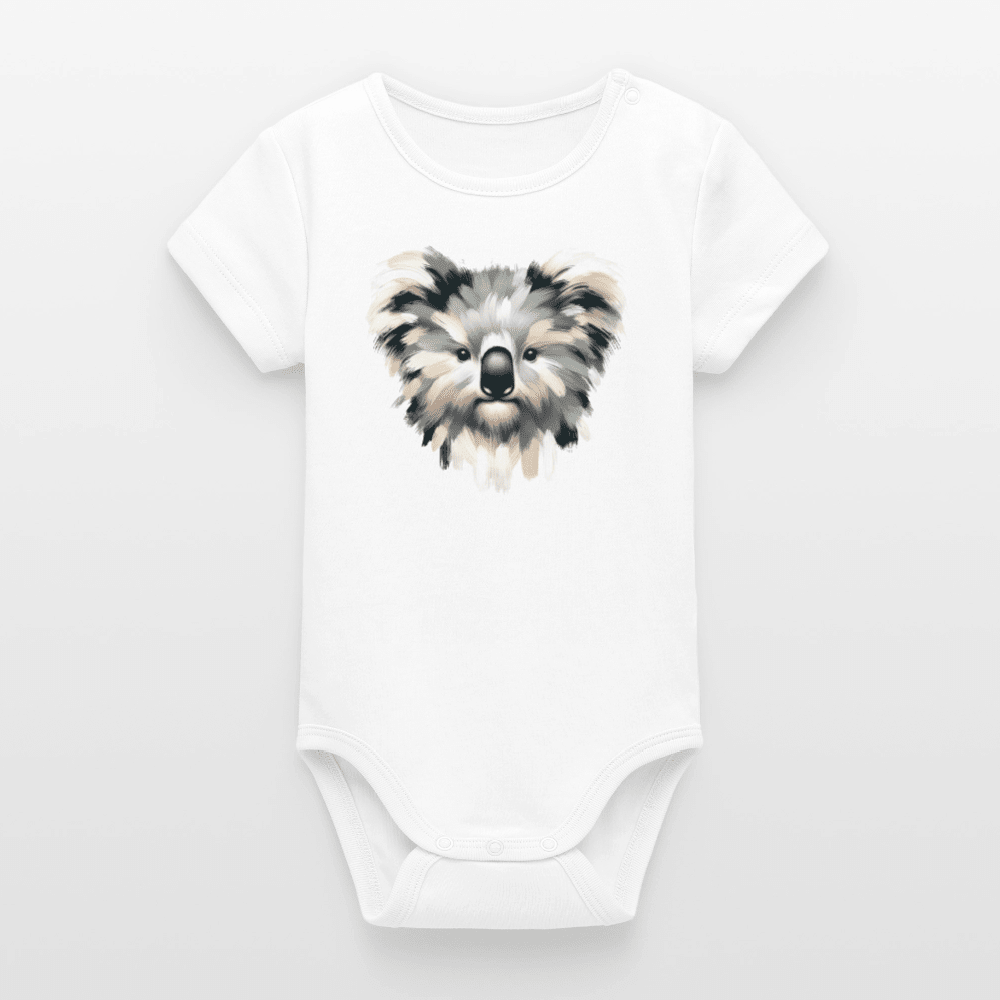 Organic Short - Sleeved Baby Bodysuit (Canvas Koala) - Tiny Tugz™