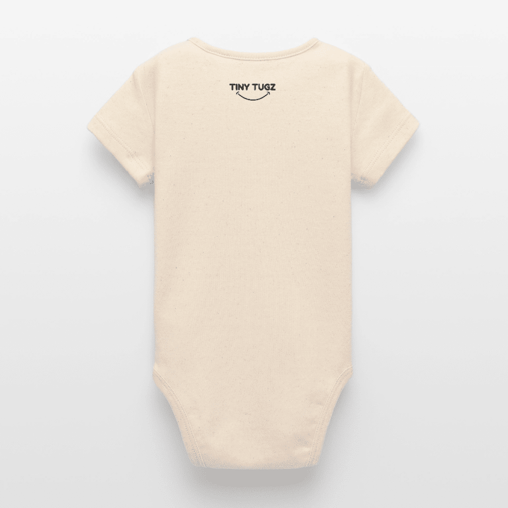 Organic Short - Sleeved Baby Bodysuit (Felt Appliqué Bunny) - Tiny Tugz™