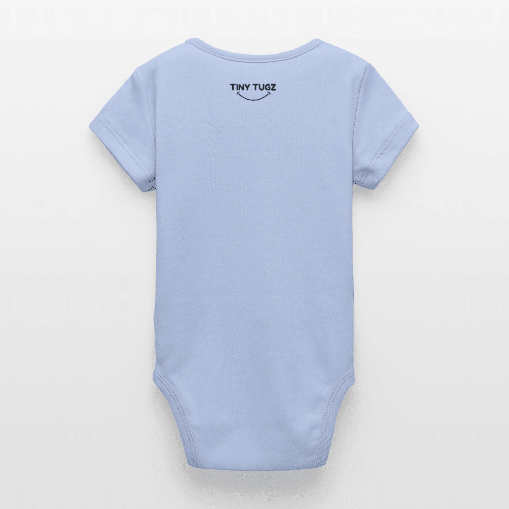 Organic Short-Sleeved Baby Bodysuit (Felt Appliqué Elephant) - Tiny Tugz™