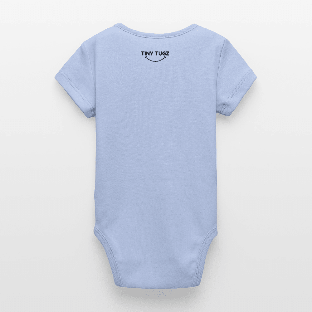 Organic Short - Sleeved Baby Bodysuit (Felt Appliqué Elephant) - Tiny Tugz™