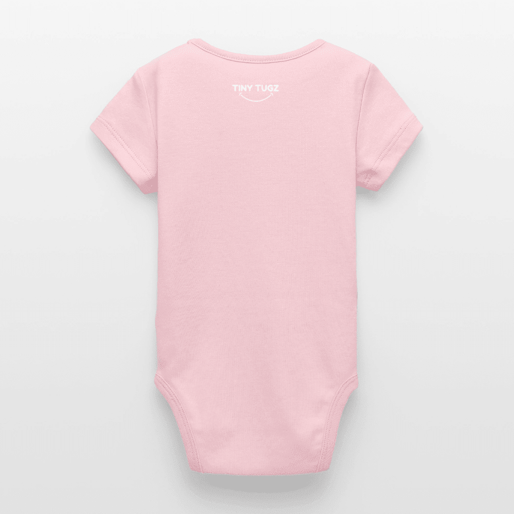 Organic Short-Sleeved Baby Bodysuit (Felt Appliqué French Bulldog) - Tiny Tugz™