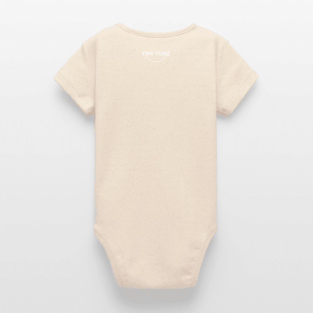 Organic Short-Sleeved Baby Bodysuit (Felt Appliqué French Bulldog) - Tiny Tugz™