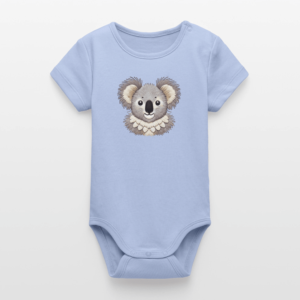 Organic Short-Sleeved Baby Bodysuit (Koala Thread Art) - Tiny Tugz™
