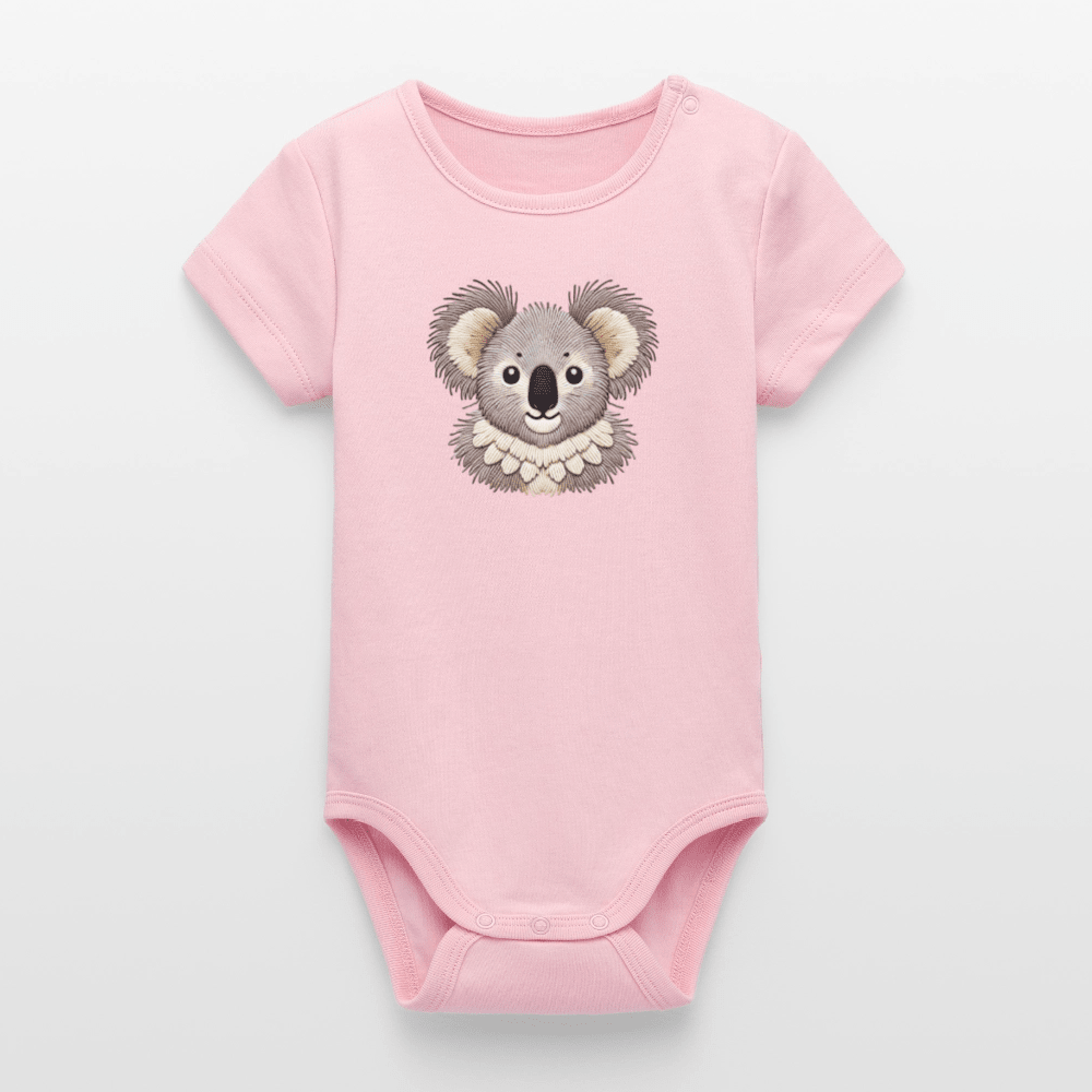 Organic Short-Sleeved Baby Bodysuit (Koala Thread Art) - Tiny Tugz™