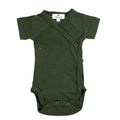 Wool Wrap Romper, Short Sleeve - Merino Wool - Rifle Green