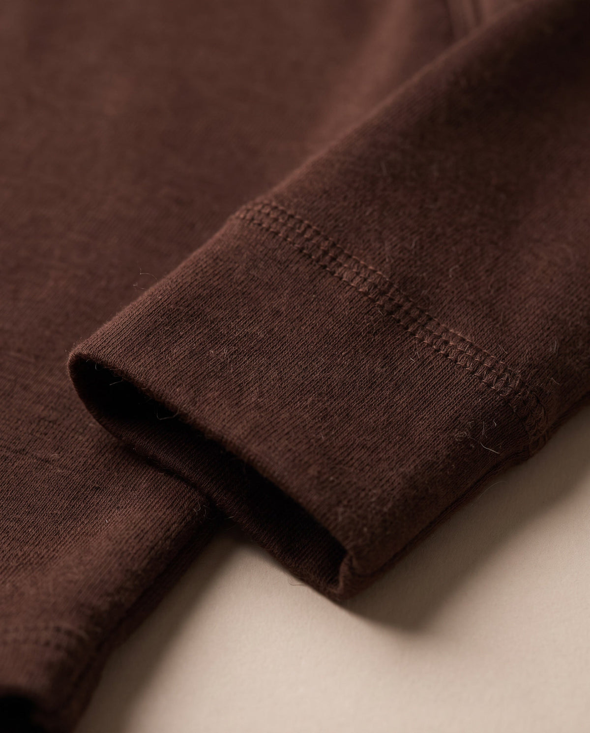Wool Wrap Romper, Long Sleeve - Merino Wool - Chocolate Fondant