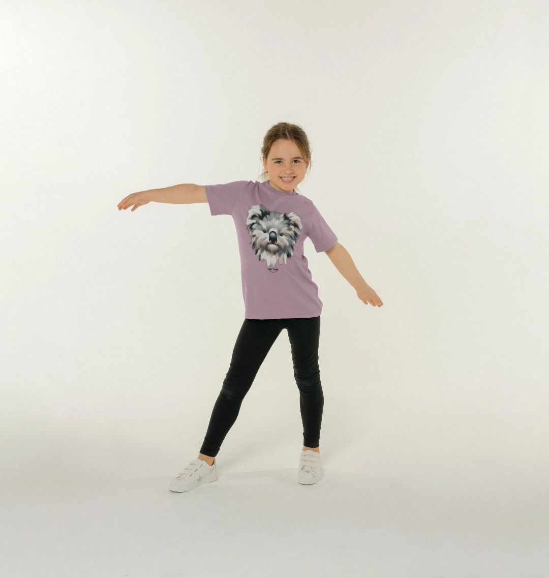 Kinder-T-Shirt aus Bio-Baumwolle – Canvas-Koala-Print