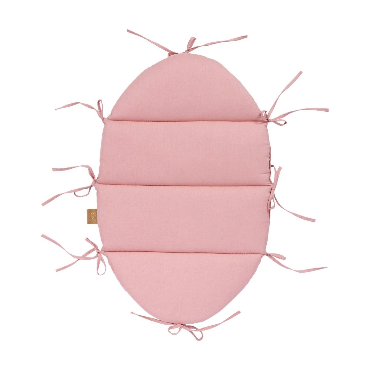 Pink Baby Nest with Braided Bumper & Play Mat, Ribbed Corduroy & Cotton Lining - Tiny Tugz™