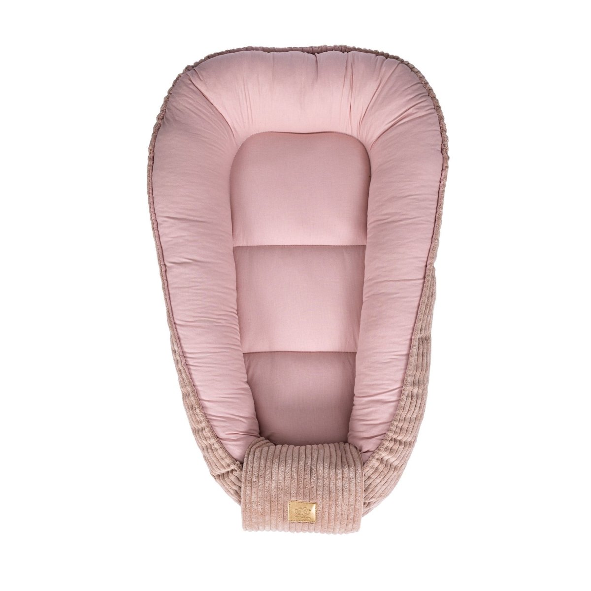 Pink Baby Sleep Cocoon Nest, Ribbed Corduroy & Cotton Lining (0-6m) - Tiny Tugz™