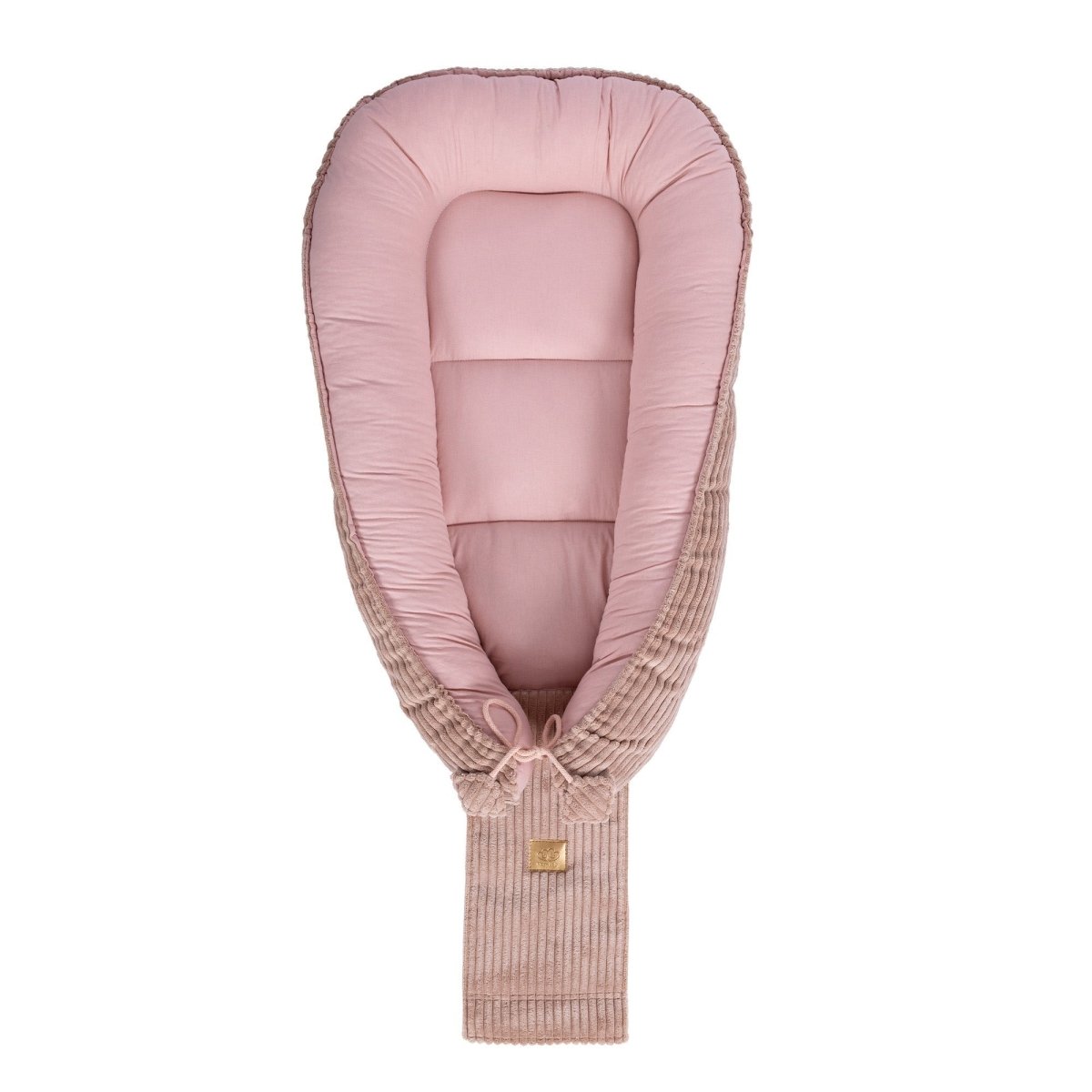 Pink Baby Sleep Cocoon Nest, Ribbed Corduroy & Cotton Lining (0-6m) - Tiny Tugz™