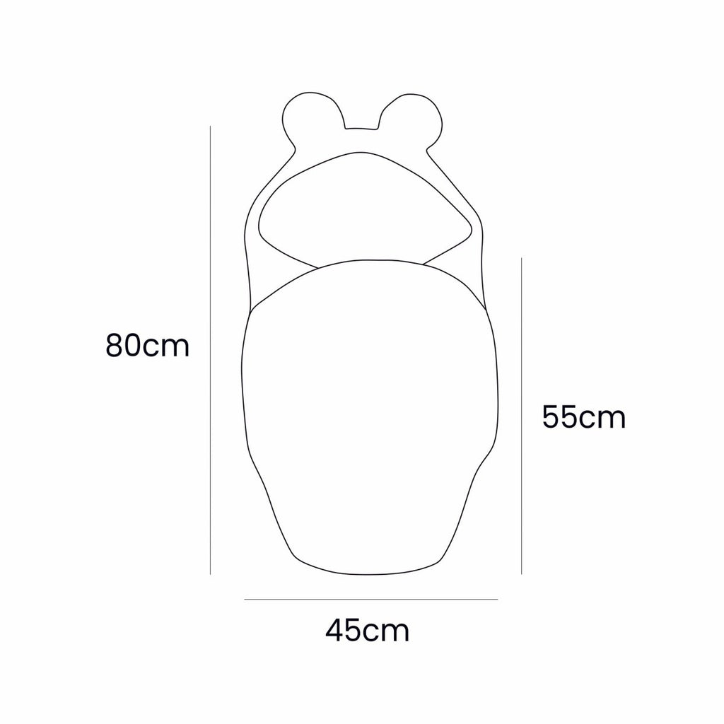 Pink Baby Swaddle with Bear Ears, Ribbed Corduroy & Cotton Lining - Tiny Tugz™
