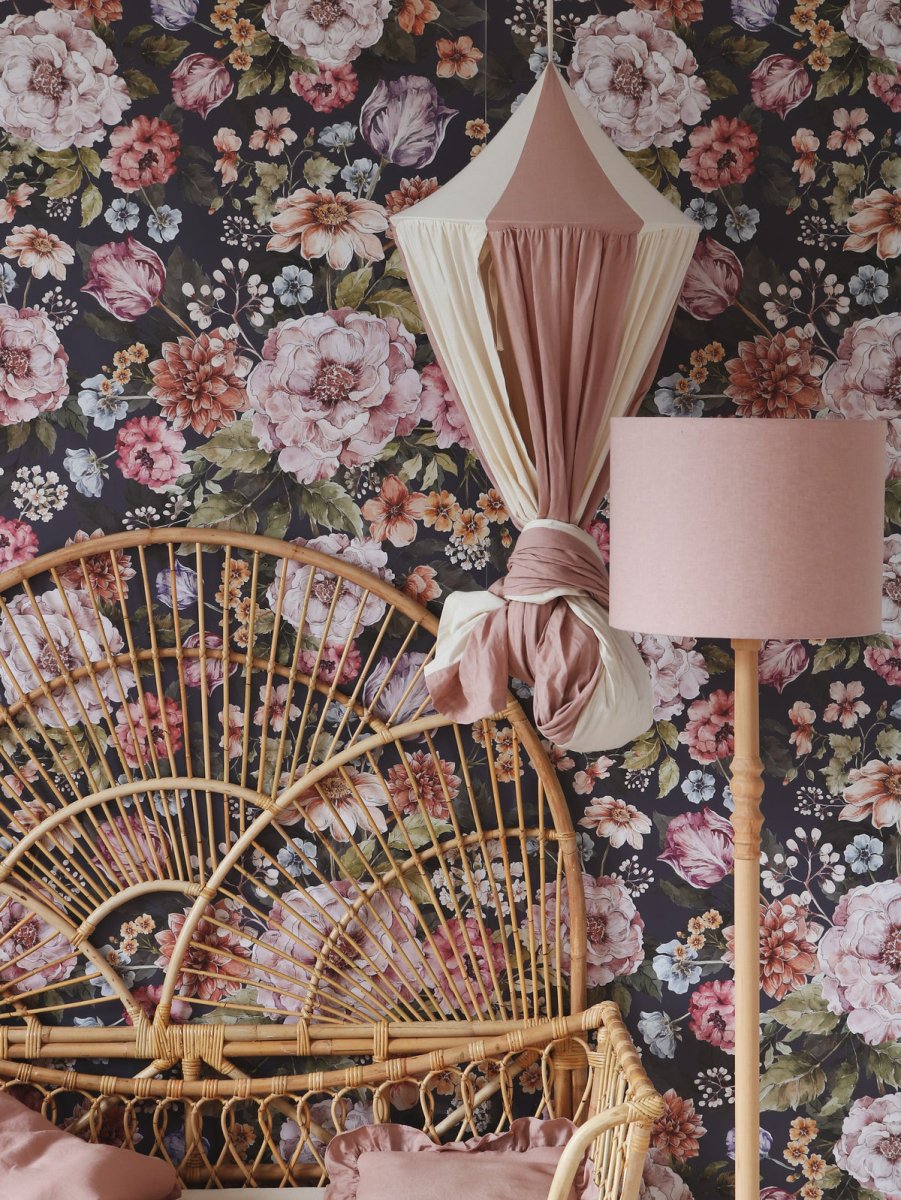 Pink Circus Cotton & Linen Bed Canopy for Babies & Kids (0–6y) - Tiny Tugz™
