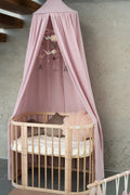 Pink GOTS Organic Cotton Bed Canopy for Babies & Kids (0–6y) - Tiny Tugz™