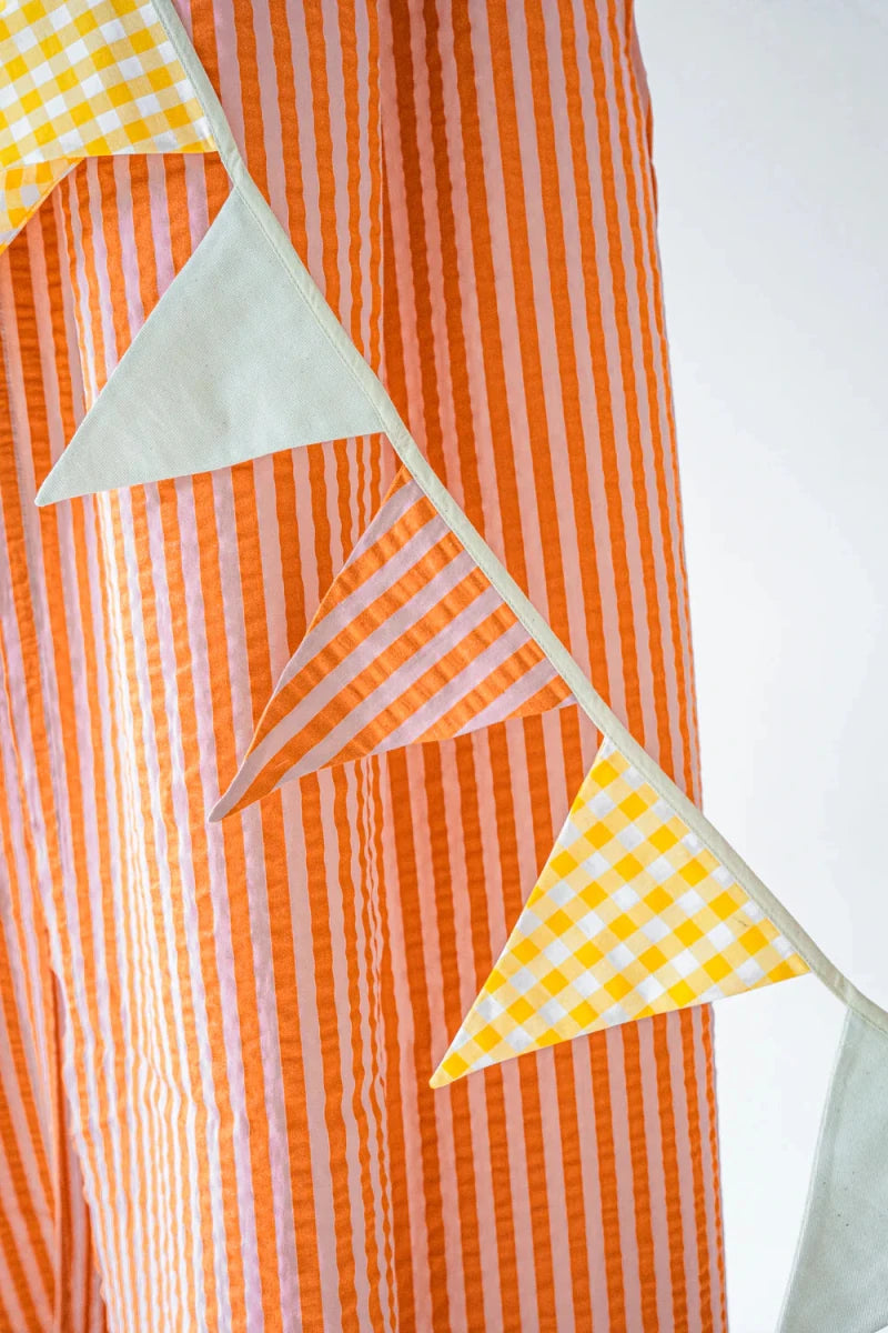 Pink & Orange Stripes Muslin Cotton Bed Canopy for Babies & Kids (0–6y) - Tiny Tugz™