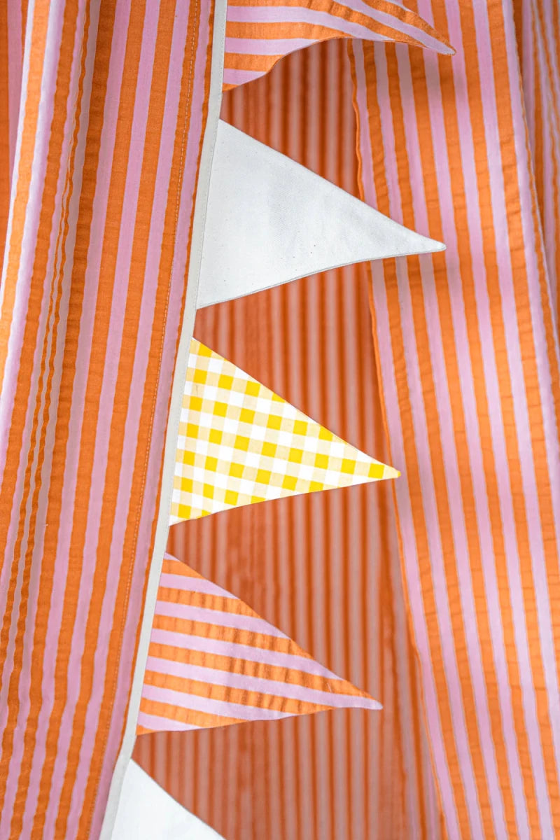 Pink & Orange Stripes Muslin Cotton Bed Canopy for Babies & Kids (0–6y) - Tiny Tugz™