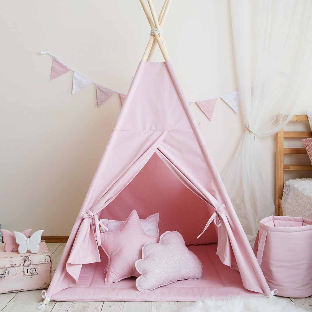 Pink Teepee Tent – OEKO-TEX® certified cotton teepee tent, handmade in Poland