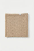 Wool Baby/Children's Blanket / Swaddle Blanket - Pointelle Knit - Merino Wool - Biscotti