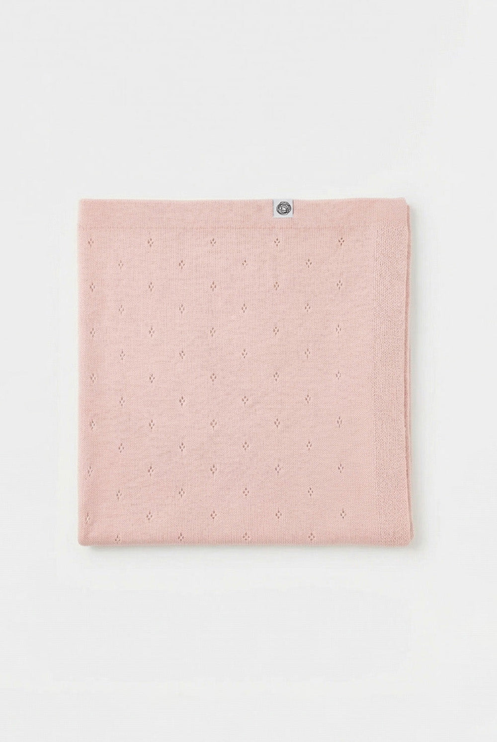 Wool Baby/Children's Blanket / Swaddle Blanket - Pointelle Knit - Merino Wool - Powder Puff