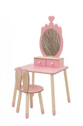 Princess Wooden Beauty Mirror Table & Chair Set (Crown) - Tiny Tugz™