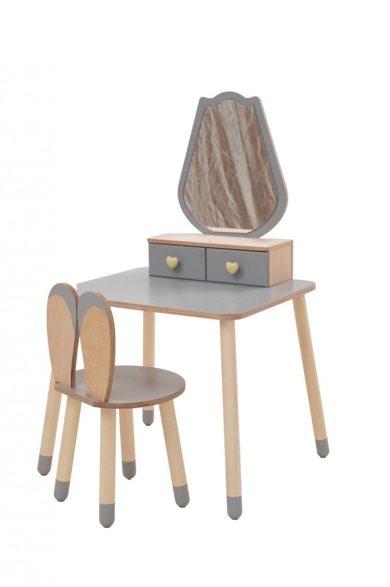 Princess Wooden Beauty Mirror Table & Chair Set (Tulip) - Tiny Tugz™