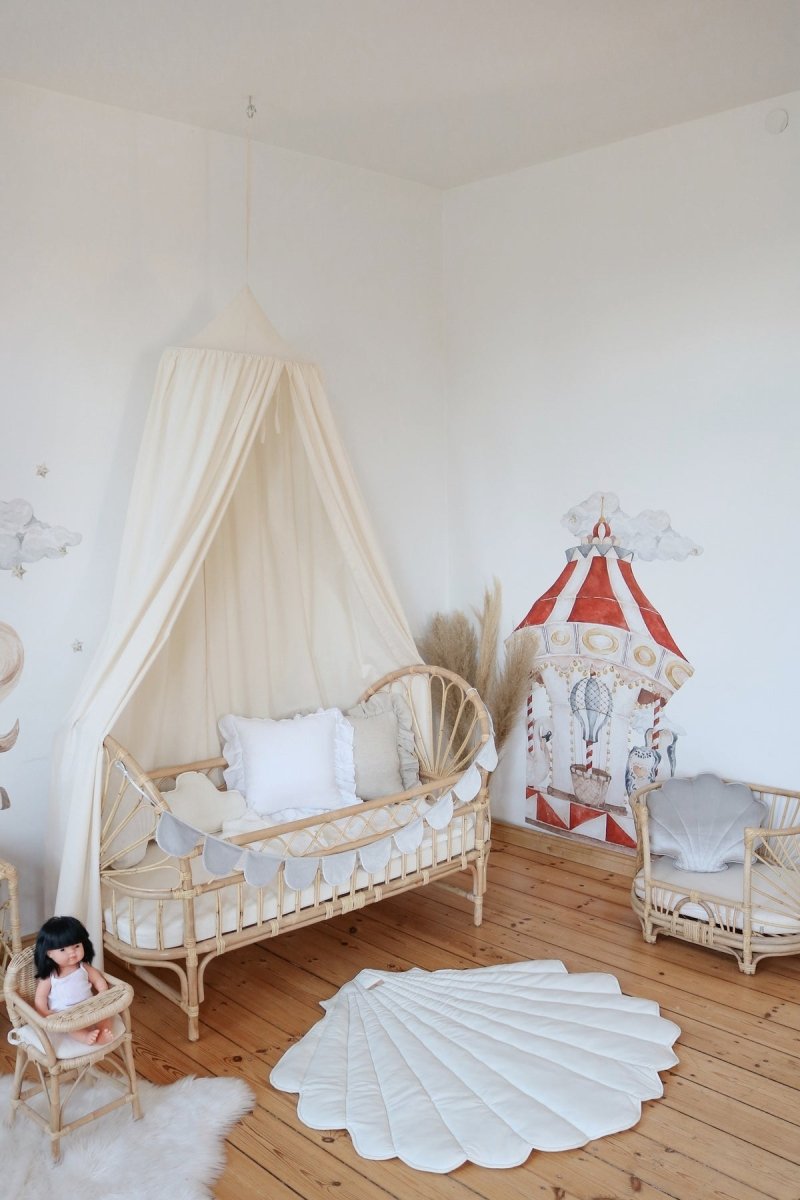Raw Muslin Cotton Bed Canopy for Babies & Kids (0–6y) - Tiny Tugz™