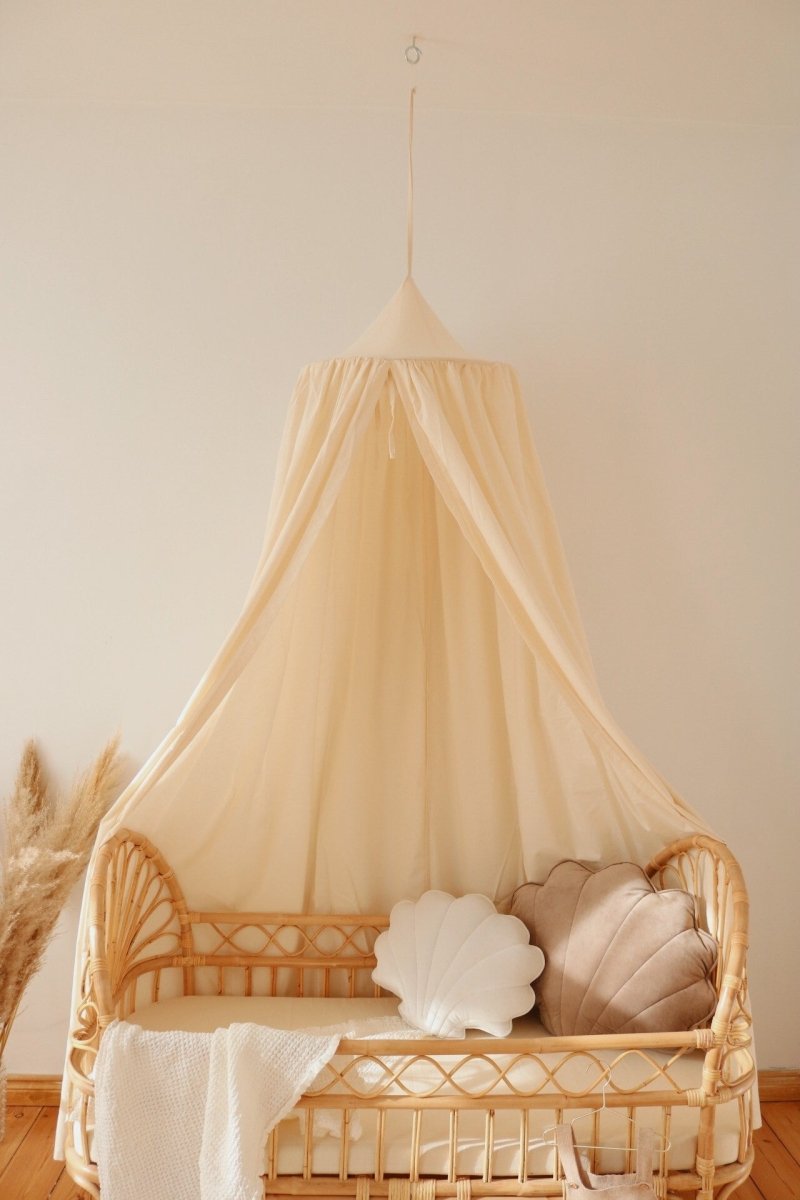 Raw Muslin Cotton Bed Canopy for Babies & Kids (0–6y) - Tiny Tugz™