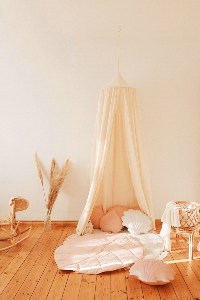 Raw Muslin Cotton Bed Canopy for Babies & Kids (0–6y) - Tiny Tugz™