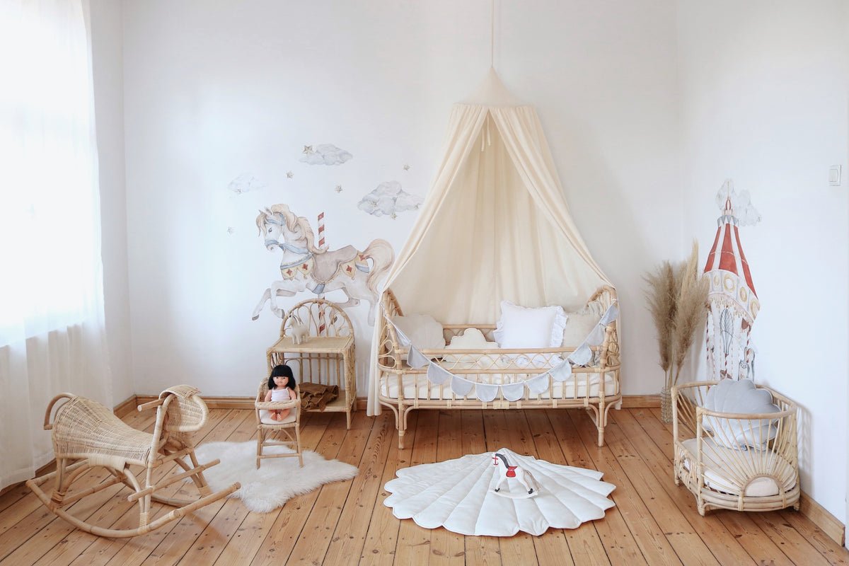 Raw Muslin Cotton Bed Canopy for Babies & Kids (0–6y) - Tiny Tugz™