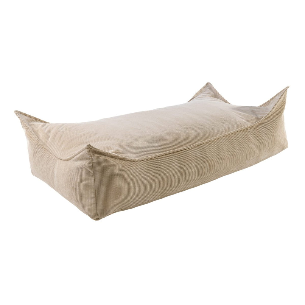 Rectangular Floor Pouf for Kids - Corduroy, 120 x 60 cm (Sand) - Tiny Tugz™