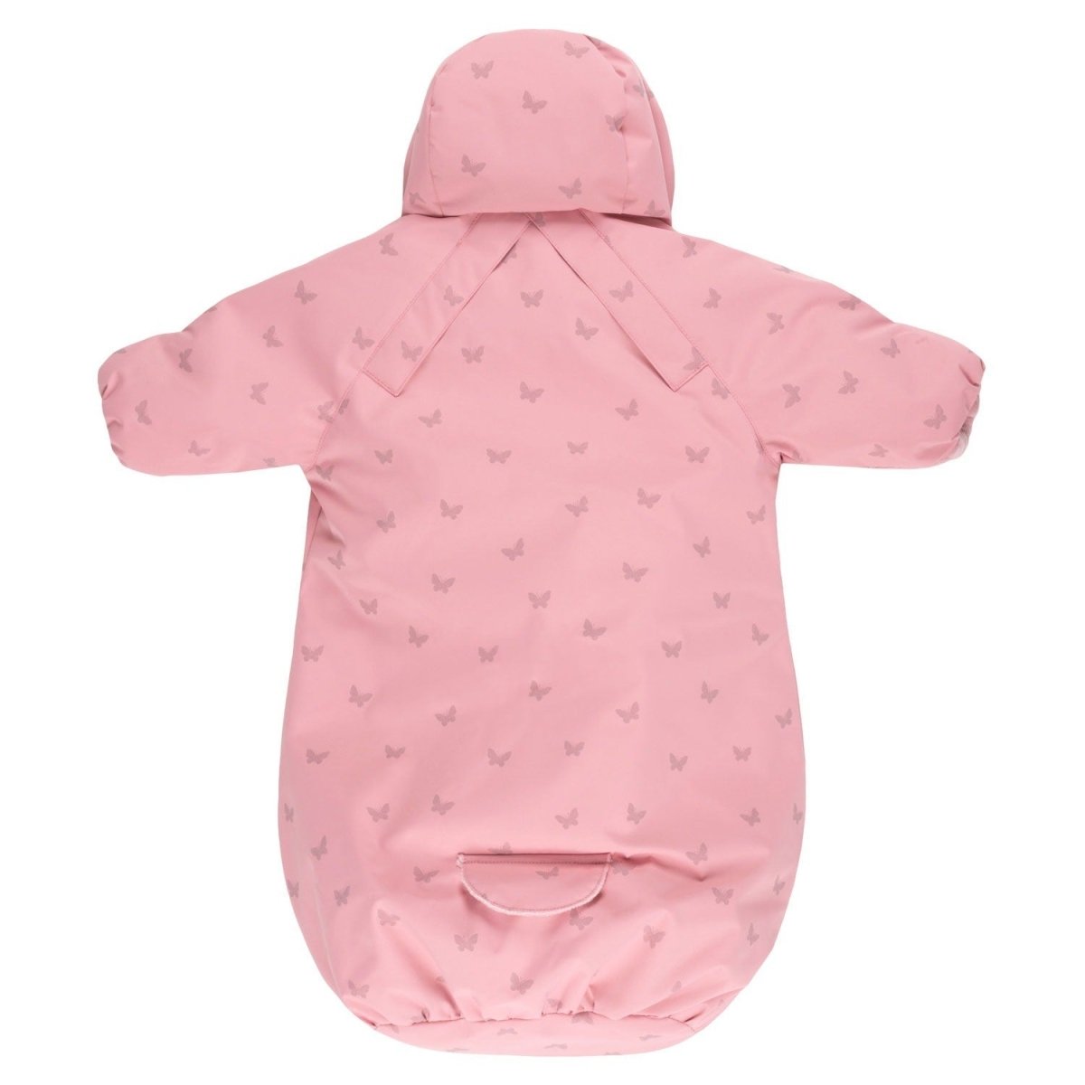 Reflective Merino Wool-Lined Spring/Autumn Bunting Pram Suit – Pink - Tiny Tugz™