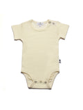Wool Romper, Short Sleeve - Merino Wool - Natural