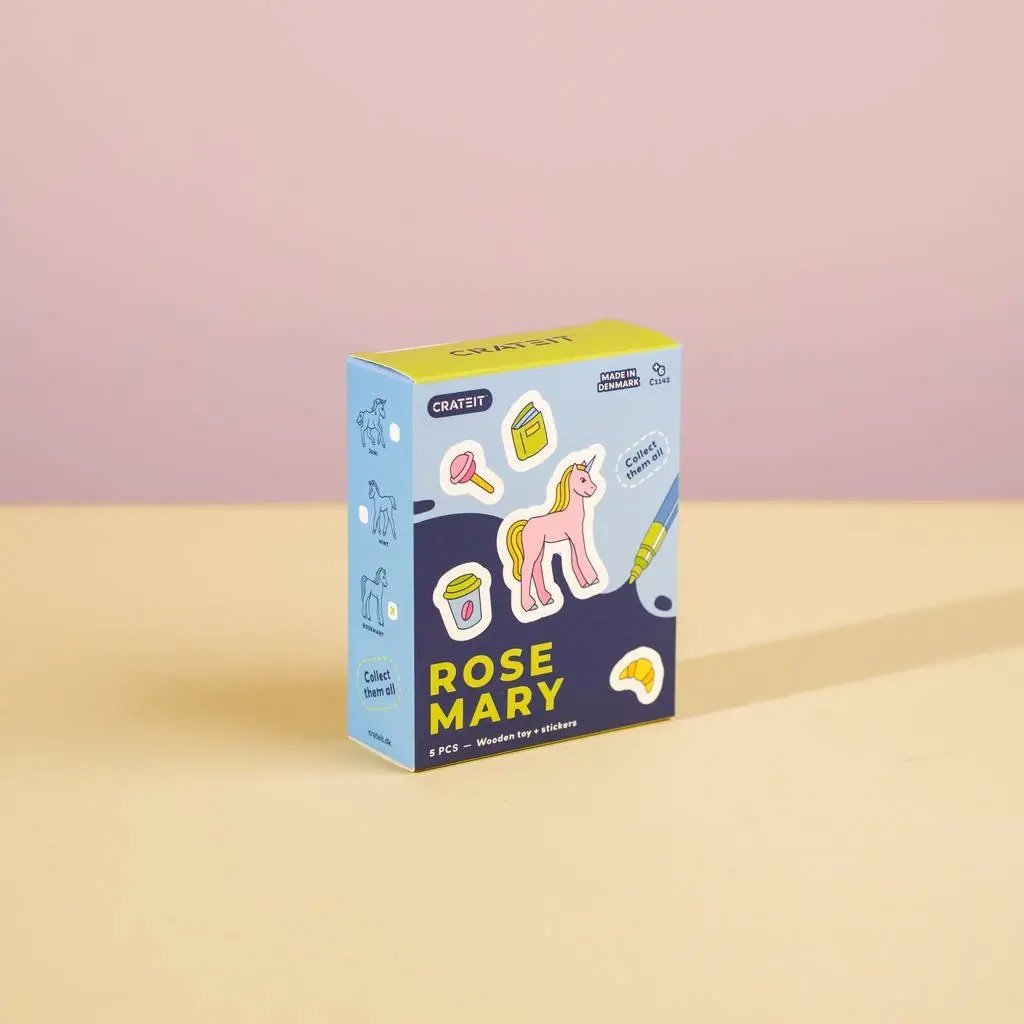 Rosemary - Colour-Your-Own Wooden Unicorn Mini Set - Tiny Tugz™