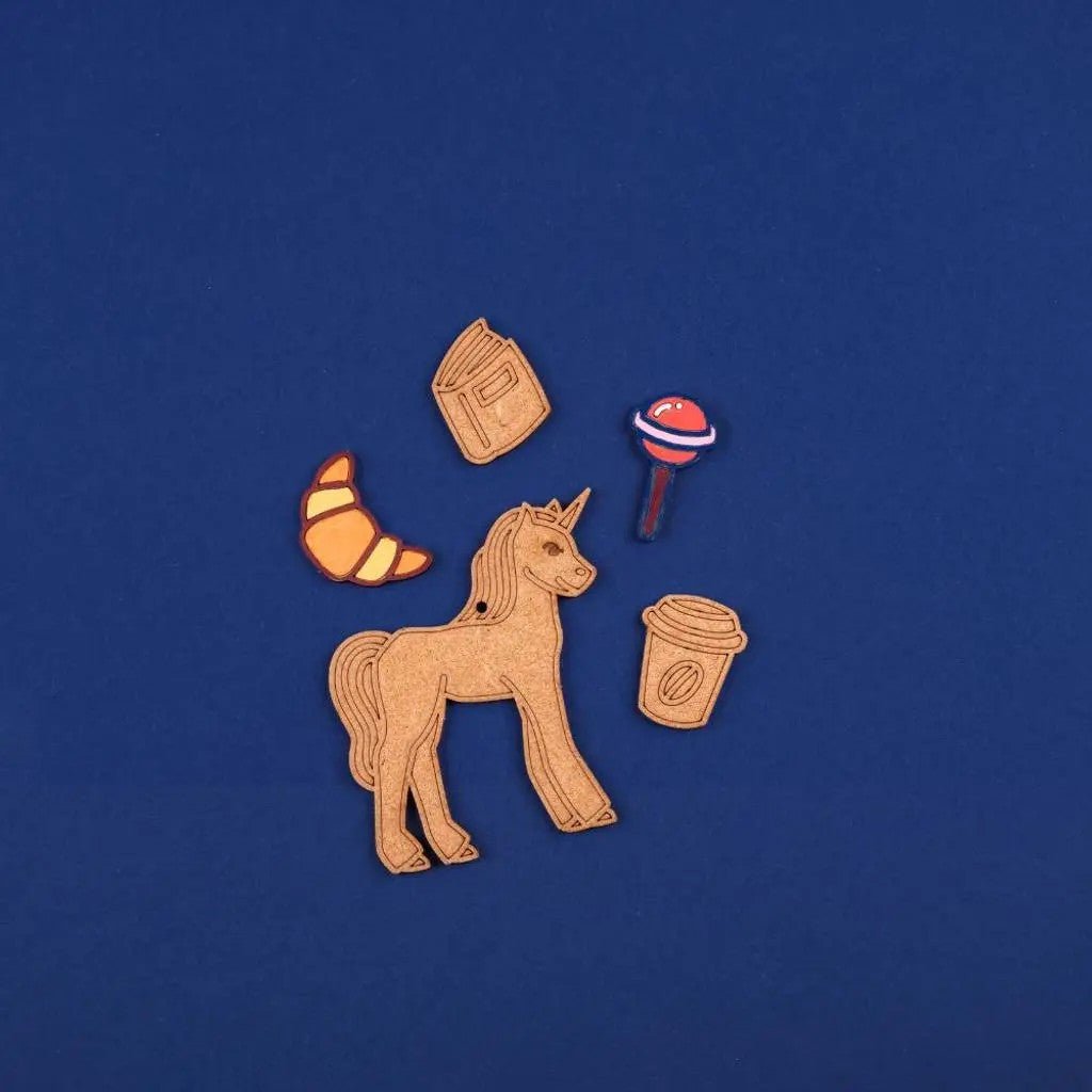 Rosemary - Colour-Your-Own Wooden Unicorn Mini Set - Tiny Tugz™